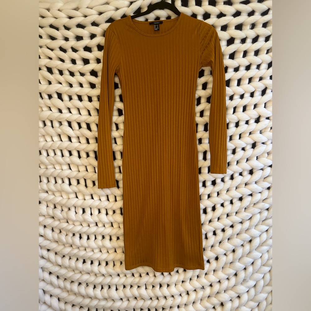 Forever21 Mustard Fall BODYCON Dress